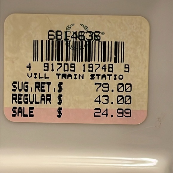 Vintage Lenox Holiday Village Collection Train Station 1992 "Lenox Station" NWT - Picture 15 of 15